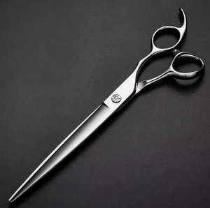 Ciseaux plats de coiffeur professionnels 7 pouces 9CR avec poignée en céramique lame en acier inoxydable personnalisable pointe pointue - Product Image 3