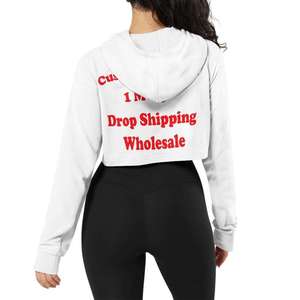 Veste d'hiver en molleton de coton pour homme tendance, haut court, tricoté en molleton épais, broderie, cordon de serrage, longueur courte, à capuche, décontracté - Product Image 2