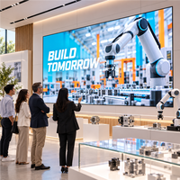 Écran LED intérieur HD P4 3840 Hz, angle de vision de 160 degrés, affichage numérique LED et écrans pour salle d'exposition d'entreprise