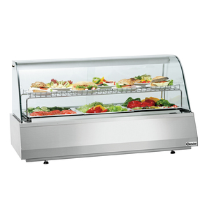 <b>Round</b> Glass 3/1GN Counter Display Freezer Cold Counter - Product Image 1