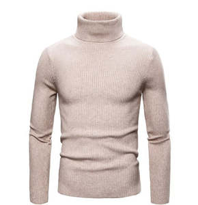 Suéter de cuello alto de algodón 100% para hombre, Jersey clásico inteligente, suave, cálido, ligero, a la moda, elegante, para invierno - Product Image 2
