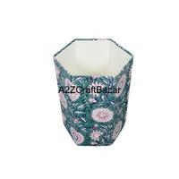 Panier en papier décoratif rectangulaire à couvercle roulant, à motif géométrique, en bois écologique, fait main en Inde, pour