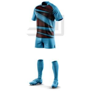 Tenue de sport pour équipe de rugby, maillot personnalisé imprimé, short respirant, séchage rapide, coupe-vent, 100% polyester, pour équipes compétitives - Product Image 4