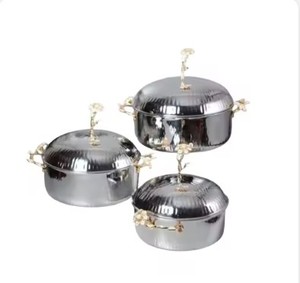 Set of 3 Luxury Hot Pots Gifting <b>Table</b> Top Decorative Restaurants Hotels Usage High on Demand Casserole Pots Hot Selling - Product Image 1