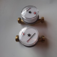 Brass Single-Jet Mechanical Water Meter with Replaceable Measuring Cartridge, Easy Maintenance