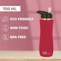 Bouteille isotherme en cuivre pur à 100 %, écologique, isolation sous vide, 12-24h, bouteille à boire ayurvédique HF