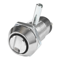 Cylindre de serrure à clé invisible réglable en alliage de zinc, finition chromée brillante, sécurisé mécaniquement, personnalisable pour armoires à outils