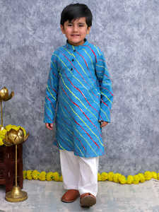 Pyjama Kurta en coton pour garçons | Tenue ethnique classique | Tissu respirant, léger et doux pour la peau - Product Image 3