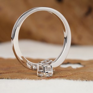 Precio al por mayor Octagon Cut Lab Diamond Ring Jewelry Custom Solid Gold Open Cuff Lab-grown Diamonds Toi Et Moi Ring Cvd Igi - Product Image 3