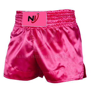 Pantalones cortos de Muay Thai para hombre con contraste de Color hechos en Pakistán, pantalones cortos de Muay Thai cómodos de alta calidad para hombre - Product Image 1