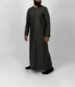 Style omanais Thobe / Thawb Jubba Robe Confortable Moyen-Orient Arabe Traditionnel Porter pour Hommes-Élégant et Tailleur Chaud Musulman - Product Image 2