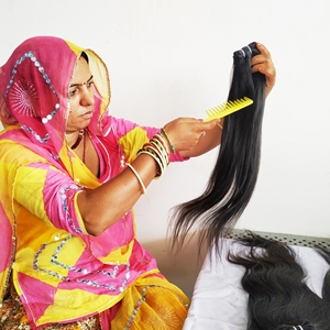 ผมชาวอินเดียนแดงแบบไม่ผ่านกระบวนการผมต่อแบบไม่ผ่านกระบวนการผมมนุษย์ทำจาก100% ธรรมชาติแบบไม่ผ่านกระบวนการ - Product Image 1