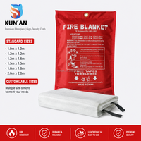 Couverture anti-feu pour cuisine commerciale 2m x 2m en fibre de verre, couverture d'extinction d'incendie d'urgence avec pochette à libération rapide