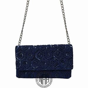 Sac à main pochette à chaîne perlée colorée faite à la main fournisseur en gros en vrac pour les mariages et les événements assortiments de perles et de perles sac - Product Image 5