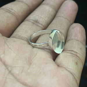 Plata de Ley 925 de alta calidad Marquesa martillada 3x6mm bisel resina cabujón piedra ajuste en blanco ajuste DIY fabricación de joyas - Product Image 3