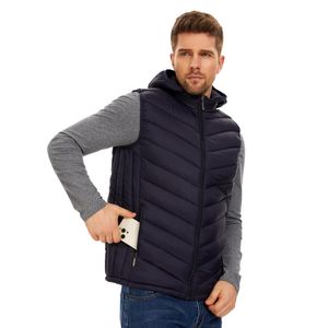 Chaleco acolchado ligero para hombre de fabricación personalizada OEM, chaleco cálido y cómodo para aventuras al aire libre, chaleco sin mangas - Product Image 3