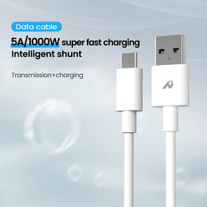 Enjoy - Cable USB A Tipo-C 5A 100W Cable de carga de color blanco, cable de datos de tipo C a C 1M para cargar - Product Image 4