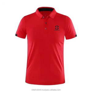T-shirt pour homme à col montant et manches courtes, en tricot 100% coton respirant, avec impression numérique personnalisée sur le devant, OEM - Product Image 2