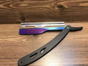 <b>Straight</b> <b>Razor</b> Metal Barber Slide Salon Manual Shaver Double Edge Blade <b>Kit</b> With Keychain Shaving for Men - Product Image 6