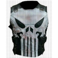 Gilet tactique d'hiver pour homme en cuir véritable, personnalisé, motif Crâne de Punisher Thomas Jane, imprimé numériquement, imperméable, vente en gros