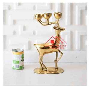 Bougeoir debout cerf en laiton pour décoration de mariage en gros bas prix candélabre debout au sol cerf en laiton meilleur vendeur1 - Product Image 1