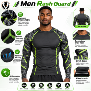 <b>Men</b> <b>Rash</b> <b>Guard</b> With Smooth Stretch Material Athletic Construction And Comfortable Movement For Workouts Training And Sportswear - Product Image 6