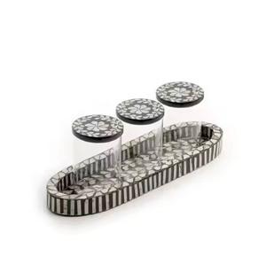 Bandejas para servir hechas a mano modernas con Incrustaciones de nácar más exigentes, superventas, decoración para el hogar, el restaurante, La Navidad y las bodas - Product Image 1