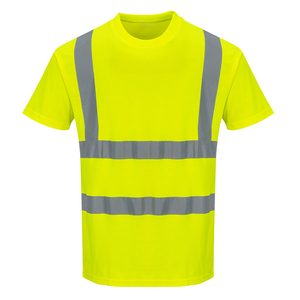 OEM Design Custom Made <b>Hi</b> <b>Vis</b> Moisture Wicking Short Sleeve <b>T</b>-<b>Shirt</b> with Pocket Safety <b>Shirt</b> for Men Construction Work Wear Sale - Product Image 3