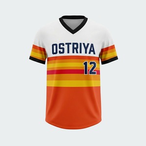 Maillots de baseball personnalisés en sublimation pour adultes, professionnels, respirants, à séchage rapide, de haute qualité, 100% polyester, col en V, sur mesure - Product Image 4