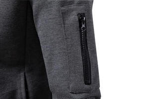 Sudadera con capucha térmica con cremallera para hombre de algodón 100% de alta calidad OEM totalmente personalizable con bolsillo para el brazo lateral invierno talla 6XL - Product Image 6