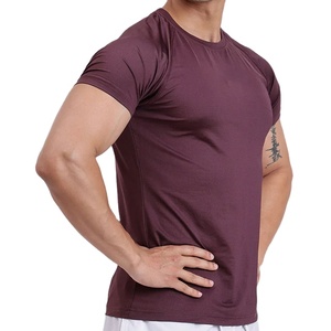 Camiseta Deportiva de Secado Rápido con Cuello Redondo, Elástica en 4 Direcciones, Transpirable, Compresiva, Ecológica, para Verano, Entrenamiento Muscular, 100% Algodón - Product Image 3