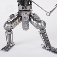 OMH MS001 Cesta Náutica Asiática Única - Escultura de Metal Esmaltado Hecha a Mano, Estilo Náutico, Origen Vietnamita, para Manualidades y Decoración Festiva