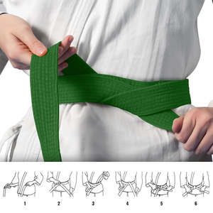 Cinturones de entrenamiento de artes marciales profesionales BJJ Fighting Taekwondo cinturón logotipo personalizado ajustable Fit Jiu Jitsu cinturones - Product Image 5