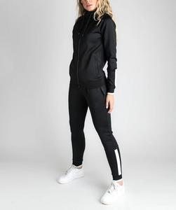 Femmes 2025 Logo personnalisé Zip Cardigan Jogger ensembles 100% coton grande taille correspondant survêtements hiver blanc Jogging en gros - Product Image 5