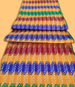 Elegant 270 GSM <b>Ethnic</b> Textile for Cultural Fashion and Traditional Wear Width 51 Kente Jacquard Woven Cotton Fabric - Product Image 2