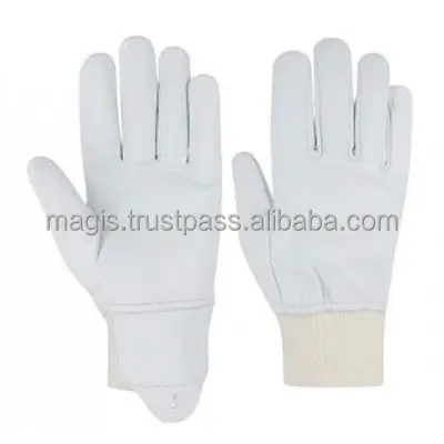 Premium Quality Driver Work Gloves M/O Full goatskin leather, elasticized wrist, Unlined, OEM