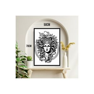 Medusa Femme Grec Grande Taille 70x50cm MDF Table Qualité Impression Cadre Coloré Fané Design 218 Mur et Présentoirs - Product Image 3