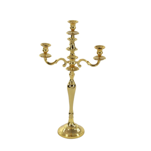 Candelabro cónico minimalista de lujo, candelabro de Metal dorado, centros de mesa decorativos para boda, lámpara para el hogar, compra a exportador indio - Product Image 2
