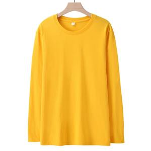 เสื้อยืดแขนยาวผู้ชายเสื้อทีเชิ้ต100% คอตตอนเสื้อผู้ชายเสื้อยืดสีพื้นเรียบง่ายฤดูใบไม้ร่วงสำหรับผู้หญิงพอดีตัวปกติ M-5XL สวมใส่ภายใต้การสวมใส่ของผู้ชาย - Product Image 5