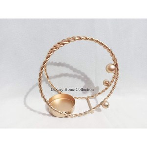 Nuevo portavelas de diseño de forma redonda de Color dorado y soporte votivo hecho a mano para el hogar y la decoración festiva a precio razonable - Product Image 5