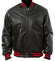 Blouson universitaire homme de haute qualité 100% laine, cuir et toile, avec col montant, respirant, séchage rapide, hiver, design personnalisé, couleur noir