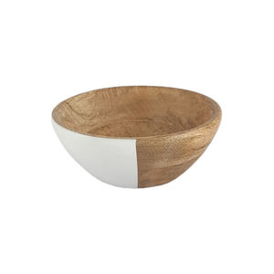 Nouveau bol de service de nourriture de forme ronde en bois décoratif fini naturel pour la Table à manger de cuisine bols de service de nourriture et de collations - Product Image 3
