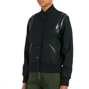 Veste universitaire matelassée en coton pour femmes, broderie personnalisée, veste bomber d'équipe de baseball, vêtements décontractés d'hiver, streetwear, vêtements d'extérieur pour filles - Product Image 3