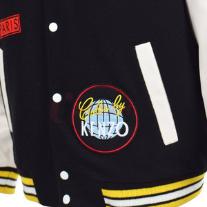 เสื้อแจ็กเก็ตเบสบอลวิทยาลัยผ้าขนแกะมีฮู้ดคอปกหนังแบบใหม่สำหรับฤดูหนาว - Product Image 2