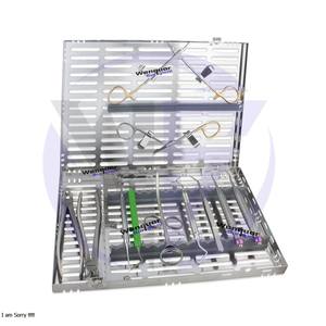 Kit de Desarrollo de Implantes Dentales, 11 Instrumentos en Casete de Esterilización Grande para Injerto Óseo Quirúrgico - Product Image 1