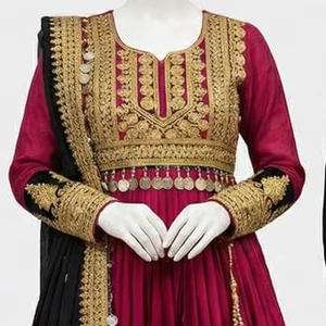 Dernière collection de vêtements traditionnels indiens et pakistanais, robe afghane respirante pour femmes 2024, style confortable et nouveau, couleur blanc et rose - Product Image 6