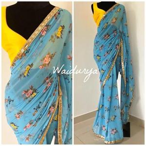 ชุดผ้าโสร่งพร้อมเสื้อสำหรับงานแต่งงานและงานปาร์ตี้ดีไซน์เนอร์ผ้ามีสไตล์ทันสมัยรับประกันส่งออกผ้าที่มีคุณภาพ - Product Image 6