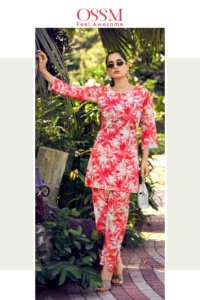 ชุดสายการทำงานผ้าฝ้ายพิมพ์ลายดอกไม้จากผู้ผลิตอินเดียชั้นนำ - Product Image 5