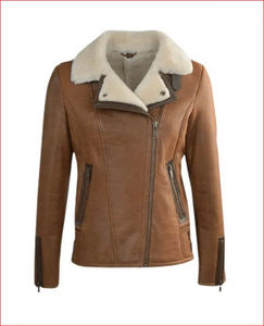 US Naval Aviator Chaqueta de invierno Marrón Cuero genuino Cremallera Turn-Down High Street Lona teñida Lisa Servicio OEM disponible - Product Image 6