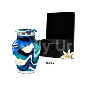 ของที่ระลึกหินอ่อนสีฟ้าขนาดเล็กสำหรับขี้เถ้ามนุษย์ให้เกียรติคนที่คุณรักด้วยโกศขนาดเล็กสำหรับชายและหญิงพร้อมถุงฟรี - Product Image 1